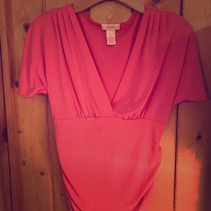 Candie’s coral, soft blouse